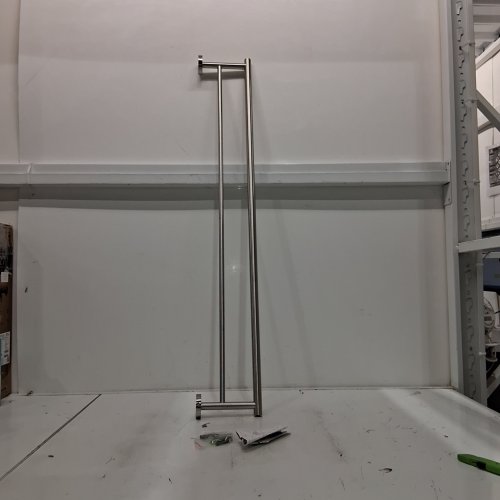 MIYILI BATHROOM DOUBLE TOWEL RACK BRUSHED - 24"- STEEL- (MODEL:B0861WG85P) image 2
