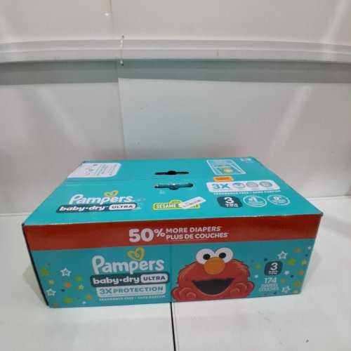 174PK PAMPERS BABY DRY ULTRA DIAPERS - SIZE 3 (16-28LBS) - ELMO image 2
