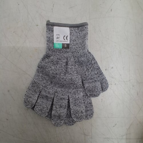 GLASS TILE CUTTING CUT-RESISTANT GLOVES - CUT LEVEL 5 - OSFM - GREY/BLACK image 2