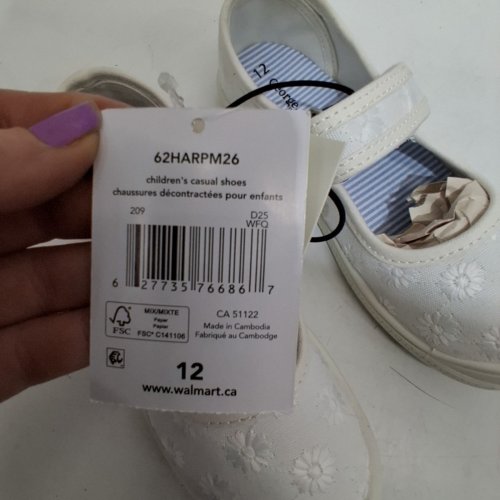 GIRL'S GEORGE MARY JANE SHOES - 12 - WHITE (STYLE: 62HARPM26) image 3