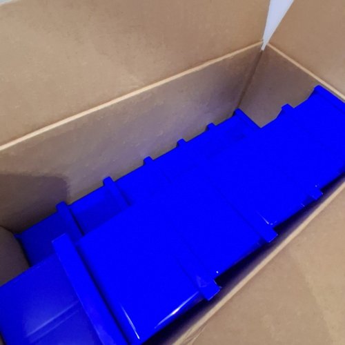 20PK AKRO-MILS PLASTIC STACKABLE STORAGE BINS - 11 X 5" X 5" - BLUE (MODEL: S-12415BLU) image 3
