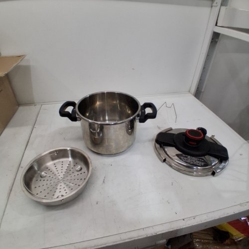 T-FAL CLIPSO STOVETOP PRESSURE COOKER WITH LOCKING LID - 6.3QT/6L - STAINLESS STEEL (MODEL: P45007) image 2