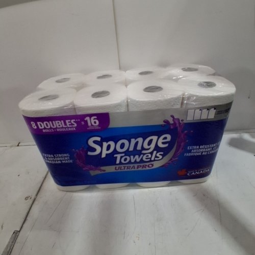 8PK SPONGE TOWELS ULTRA PRO DOUBLE ROLL PAPER TOWEL - (MODEL:53354) image 2