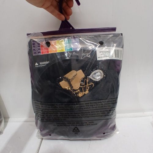 3PC WOMEN'S RUBIE'S HOCUS POCUS WITCH COSTUME - MEDIUM (8-10)- PURPLE AND BLACK image 3