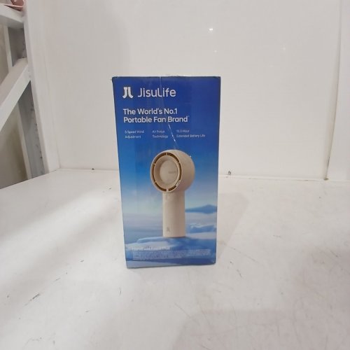 JISULIFE LIFE5 PLUS PORTABLE RECHARGEABLE HANDHELD TURBO FAN WITH 5-SPEEDS - 4000 MAH - WHITE (MODEL: FA43) image 5