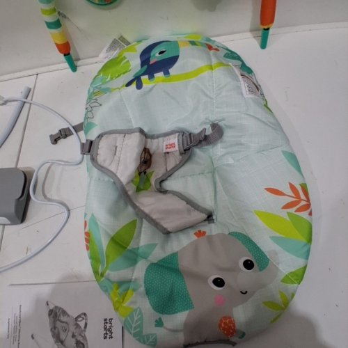 BABY BRIGHT STARTS NO SLIP BOUNCER SOOTHING VIBRATIONS INFANT SEAT - RAINFOREST VIBES - MULTICOLOUR - (MODEL: 12227-ES) image 4