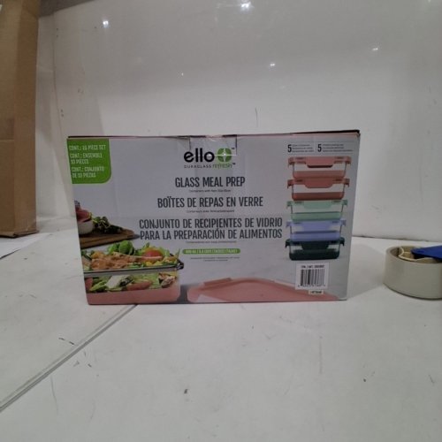 8PC ELLO LEAK PROOF GLASS MEAL PREP CONTAINERS - MULTI-COLOURS image 4