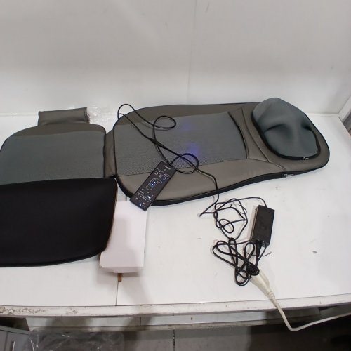 SNAILAX SHIATSU NECK & BACK MASSAGER HEAT MASSAGE CHAIRBACK PAD WITH REMOTE - 42W - GREY (MODEL: SL-233) image 4