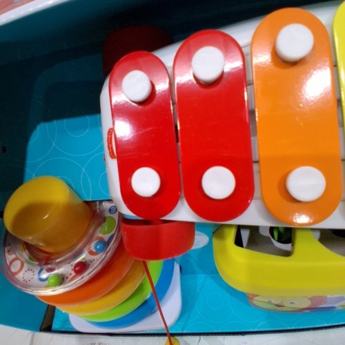 FISHER-PRICE CLASSIC INFANT TRIO, BABY TOYS WITH STACKING, SORTING AND MUSICAL PLAY, MULTICOLOUR - 6-18+ MONTHS - (MODEL: FWP36) image 3