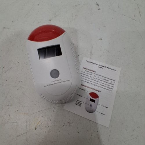 SHYEEH CARBON MONOXIDE DETECTOR WITH DIGITAL SOUND DISPLAY - WHITE/RED (MODEL:GLY-CO806) image 2