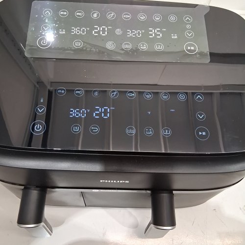 PHILIPS 3000 SERIES AUTO-SYNC COOKING TIME 90% LESS FAT RAPID AIR TECHNOLOGY DUAL BASKET AIR FRYER - 9L - BLACK (MODEL: NA351) image 2