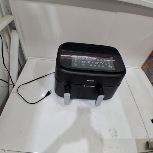 PHILIPS 3000 SERIES AUTO-SYNC COOKING TIME 90% LESS FAT RAPID AIR TECHNOLOGY DUAL BASKET AIR FRYER - 9L - BLACK (MODEL: NA351) image 5