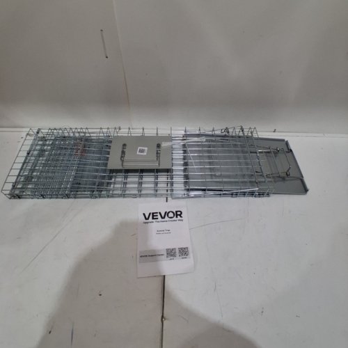 HUMANE GALVANIZED IRON ANIMAL TRAP - 24" X 8" X 8" - SILVER (MODEL: LB-18) image 2