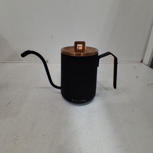 EASYWORKZ STAINLESS STEEL GOOSENECK KETTLE/HAND DRIP COFFEE POT WITH ELONGATED SPOUT - 600 ML - BLACK/COPPER image 2