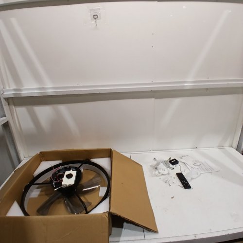 LTEMZIIY LOW-PROFILE FLUSH-MOUNT CEILING FAN WITH DIMMABLE LIGHT, ENCLOSED DC MOTOR, AND REMOTE - 6 WIND SPEEDS - 3000K/4000K/6500K - 19.7" - BLACK/WHITE (MODEL: LT-001) image 2