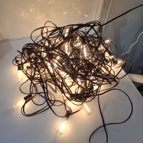 DREAMLAND SMART LED OUTDOOR STRING LIGHTS WITH REMOTE CONTROL AND APP CONTROL - 200FT - BLACK/WARM LIGHT (MODEL: ST38) image 2