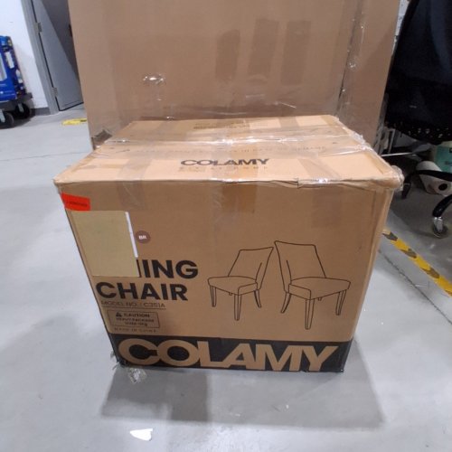 2PK COLAMY UPHOLSTERED DINING CHAIRS - 34" - BEIGE (MODEL: C351A-BRL1B-2P) image 4