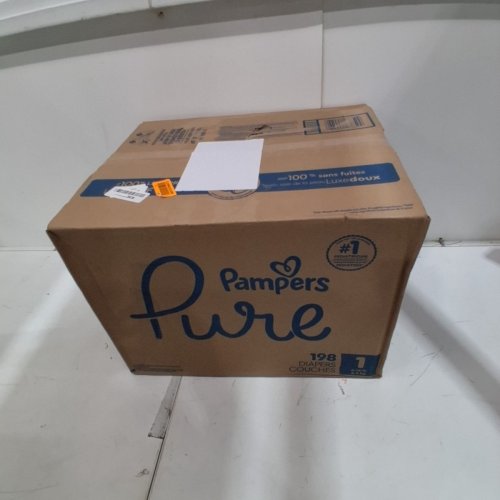 198PK PAMPERS PURE BABY DIAPERS - SIZE 1 (8-14 LBS) image 2