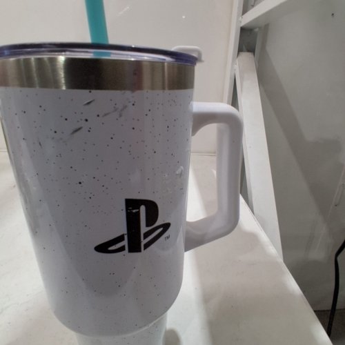 SONY PLAYSTATION CLASSIC ICONS WATER BOTTLE TUMBLER - 40OZ - WHITE/BLACK image 5