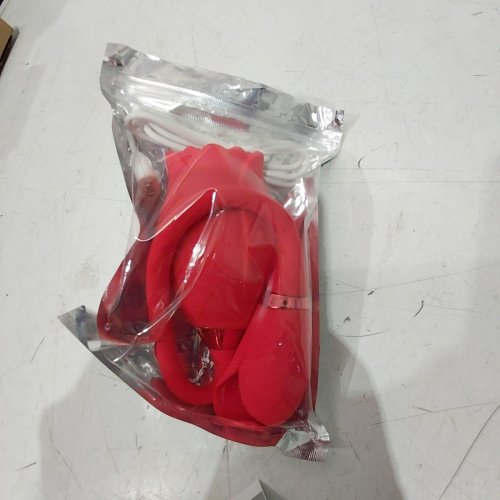 WOMENS RECHARGEABLE 10 VIBRATION PATTERNS & 10 AIR-PUSLSING PATTERNS ROSE TOY WITH BULLET - RED image 2