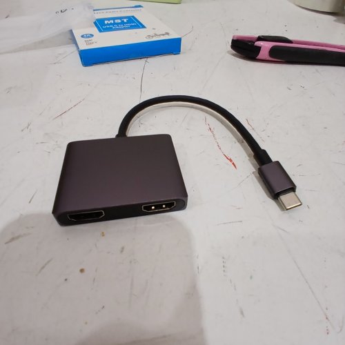 USB TYPE-C TO HDMI ADAPTER - 2 HDMI PORTS - GRAY image 4
