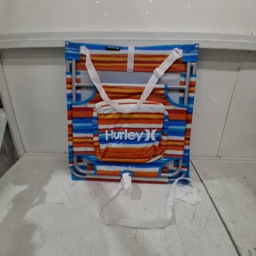 HURLEY BEACH GROUND MAT LOUNGER WITH BACKREST AND COOLER POCKET - BLUE\ORANGE (MODEL: 169502GGMD) image 4