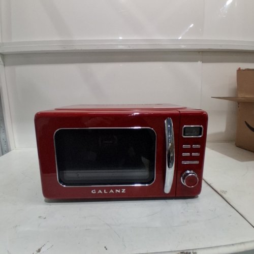 GALANZ RETRO STYLE COUNTERTOP MICROWAVE OVEN - 0.9CU.FT. - RED - (MODEL:GLCMKZ09RDR09) image 4
