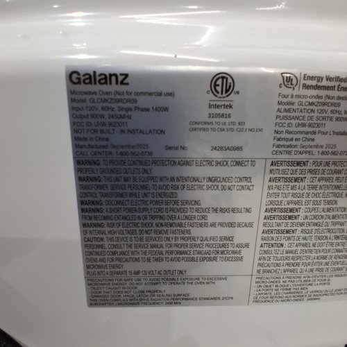GALANZ RETRO STYLE COUNTERTOP MICROWAVE OVEN - 0.9CU.FT. - RED - (MODEL:GLCMKZ09RDR09) image 7