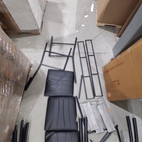 5PC DINING TABLE AND CHAIRS - 43.2" X 27.5" - GRAY AND BLACK image 6