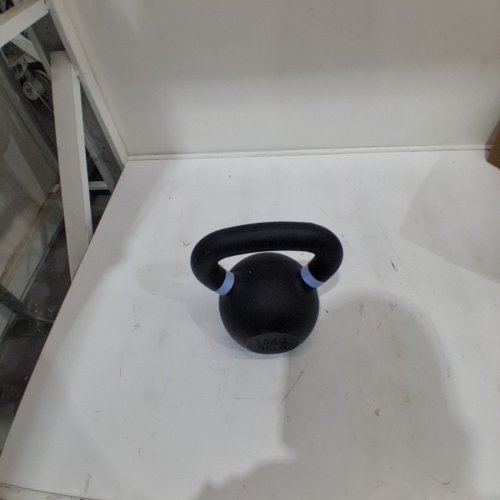 YES4ALL POWDER COATED CAST IRON KETTLEBELL - 35LBS - LIGHTBLUE /BLACK (MODEL: ‎QCG3) image 2