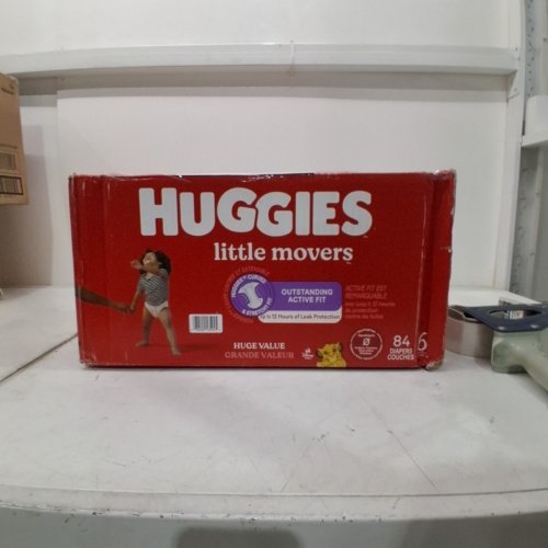 84PK HUGGIES LITTLE MOVERS DISPOSABLE DIAPERS - SIZE 6 image 2