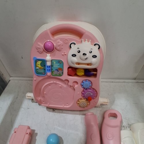 YOLAY 3 IN 1 BABY WALKER PUSH WITH WHEELS - PINK (MODEL: 965) image 4