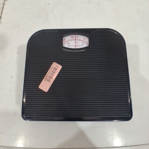 ACCUWEIGHT MECHANICAL BATHROOM SCALE - 286 LBS (130 KG) CAPACITY - BLACK (MODEL: BS200B) image 2