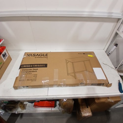 VASAGLE COMPUTER DESK FOR HOME/OFFICE/LIVINGROOM - 19.7" X 39.4" X 29.9" - WHITE/GREY (MODEL: LWD041W44V1) image 8