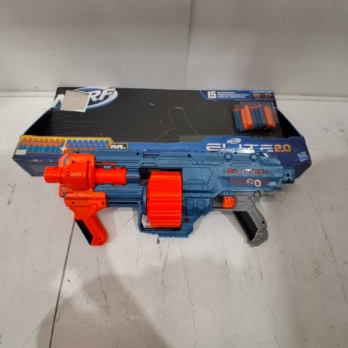 NERF ELITE 2.0 DART BLASTER - 15 DART CAPACITY - BLUE / ORANGE image 3