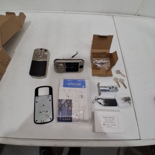 SMONET SMART WIFI FINGERPRINT BLUETOOTH DEADBOLT LOCK - SILVER (MODEL: M6-SWF-S) image 4