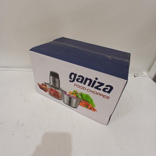 GANIZA FOOD PROCESSOR, 2-SPEED FOOD CHOPPER MEAT GRINDER WITH 2 BOWLS, BUTTON & SMART OVERHEAT PROTECTION LIGHT - CLEAN BRUSH, 2 BLADES - SILVER/BLACK - (MODEL:GC10-S) image 2