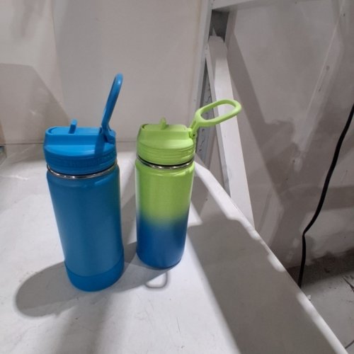2PK THERMOFLASK STAINLESS STEEL BOTTLE - 16OZ - RETRO BLUE/LEMONADE (MODEL:1880559) image 2