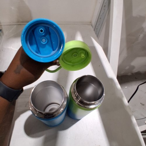 2PK THERMOFLASK STAINLESS STEEL BOTTLE - 16OZ - RETRO BLUE/LEMONADE (MODEL:1880559) image 4