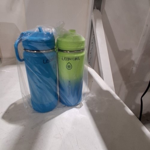 2PK THERMOFLASK STAINLESS STEEL BOTTLE - 16OZ - RETRO BLUE/LEMONADE (MODEL:1880559) image 6