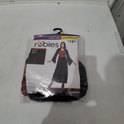 WOMEN'S RUBIES VAMPIRE COSTUME DRESS - LARGE- RED AND BLACK (STYLE: VAMPIRE) image 2