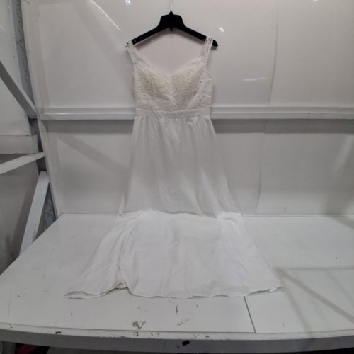 WOMEN'S LACE TOP DRESS - LARGE - WHITE image 2