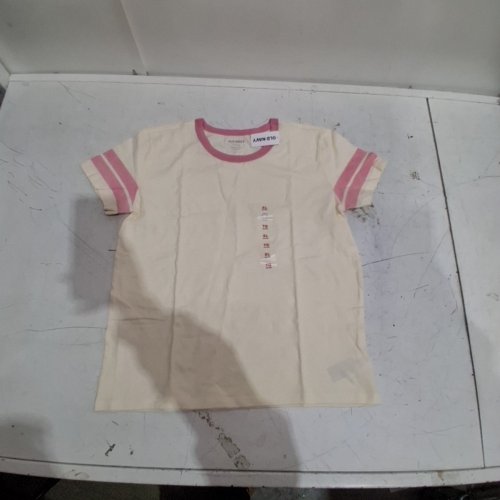 KID'S OLD NAVY T-SHIRT - EXTRA LARGE (14-16) - BEIGE / PINK (STYLE : 877585-00-4) image 2