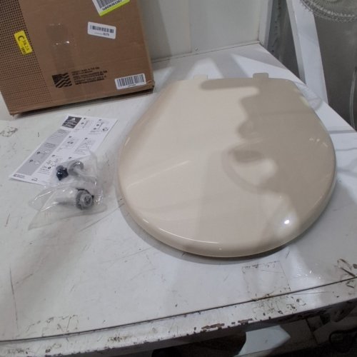 BEMIS ROUND TOILET SEAT, BEIGE image 2