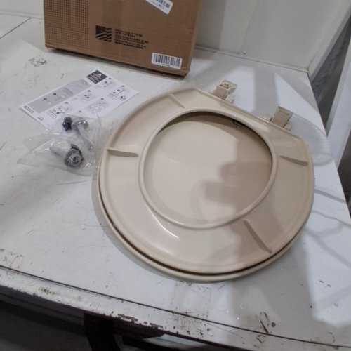 BEMIS ROUND TOILET SEAT, BEIGE image 3