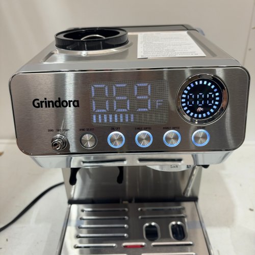 GRINDORA ESPRESSO COFFEE MACHINE - 1500W 120V - CHROME (MODEL: CM1628C) image 2