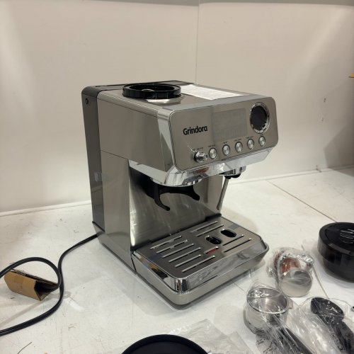 GRINDORA ESPRESSO COFFEE MACHINE - 1500W 120V - CHROME (MODEL: CM1628C) image 4
