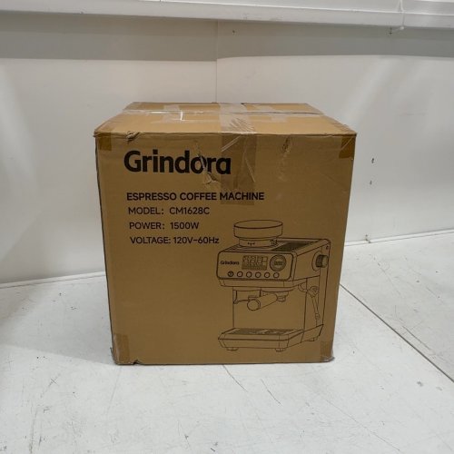 GRINDORA ESPRESSO COFFEE MACHINE - 1500W 120V - CHROME (MODEL: CM1628C) image 6