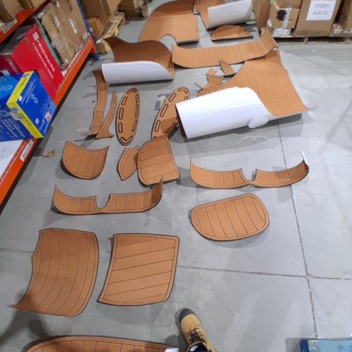 21PC CUSTOM CUT EVA FOAM DECKING PADS FOR BOATS - various sizes - TAN image 4