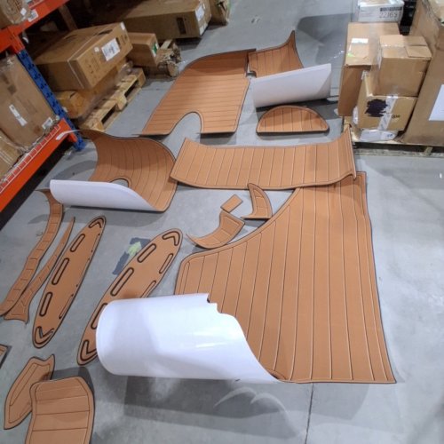 21PC CUSTOM CUT EVA FOAM DECKING PADS FOR BOATS - various sizes - TAN image 5